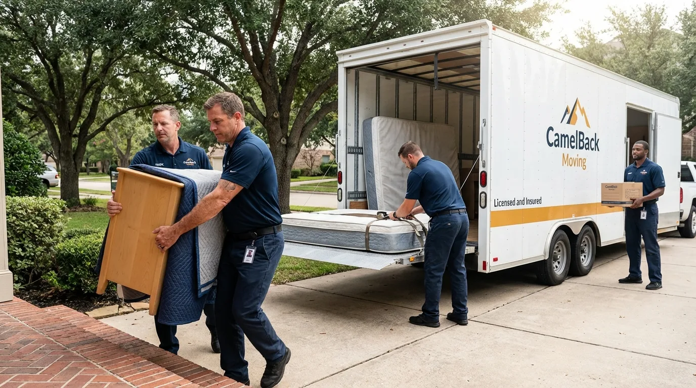 Crew loading residential truck for cross-state move from Mount Sterling, KY